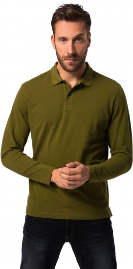JP1880 Polo Shirt Basic Long Sleeve Pique Moss Green - Polokošele - Polokošele 2XL-8XL
