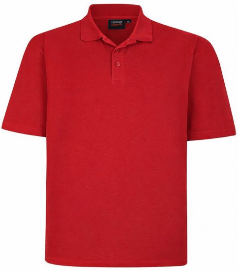 Espionage P074 Plain Pique Polo Red - Polokošele - Polokošele 2XL-8XL