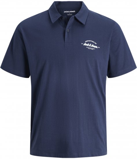 Jack & Jones Brandon Short Sleeve Polo Navy - Polokošele - Polokošele 2XL-8XL