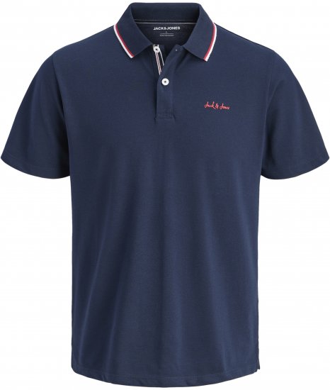 Jack & Jones Blaze Short Sleeve Polo Navy - Polokošele - Polokošele 2XL-8XL