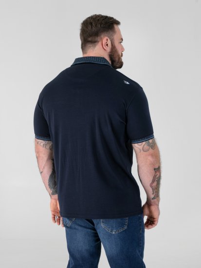 D555 Barret Interlock Jacquard Collar & Cuffs Polo Navy - Polokošele - Polokošele 2XL-8XL