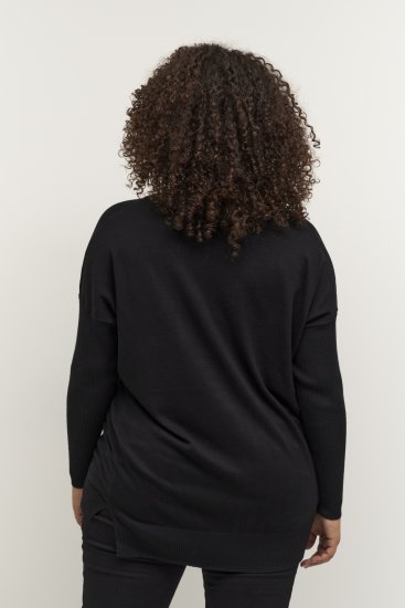Kaffe Curve Machi Knit Sveter Sýto čierna - Mikiny & mikiny bez kapucne - 