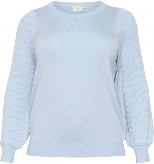 Kaffe Curve Lini Knit Sveter Celestial Blue - Mikiny & mikiny bez kapucne - 