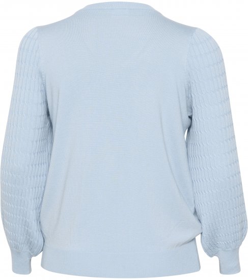 Kaffe Curve Lini Knit Sveter Celestial Blue - Mikiny & mikiny bez kapucne - 