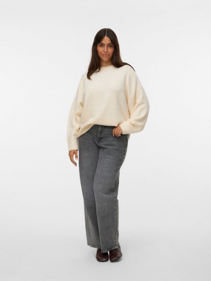 Vero Moda Boom Long Sleeve Pullover Birch - Pletené svetre - 