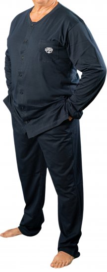 20 Nodi Tramontana Long Pajamas with Buttons Pockets and Side Slits - 20 Nodi - 20 Nodi – Talianska spodná bielizeň