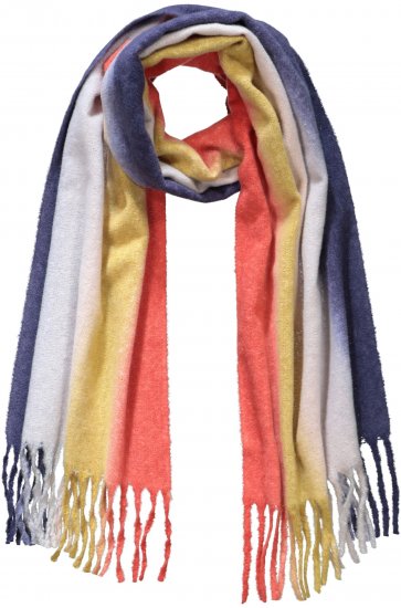 Ulla Popken Ombre Rainbow Stripe Scarf Night Blue - Doplnky - 