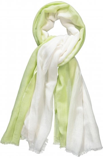 Ulla Popken Ombre Linen Blend Scarf Lime Green - Doplnky - 