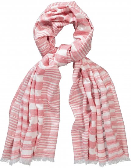Ulla Popken Striped Statement Scarf Neon Red - Doplnky - 