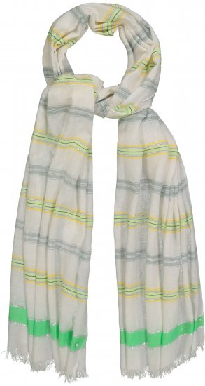 Ulla Popken Glitter Effect Scarf Lime - Doplnky - 