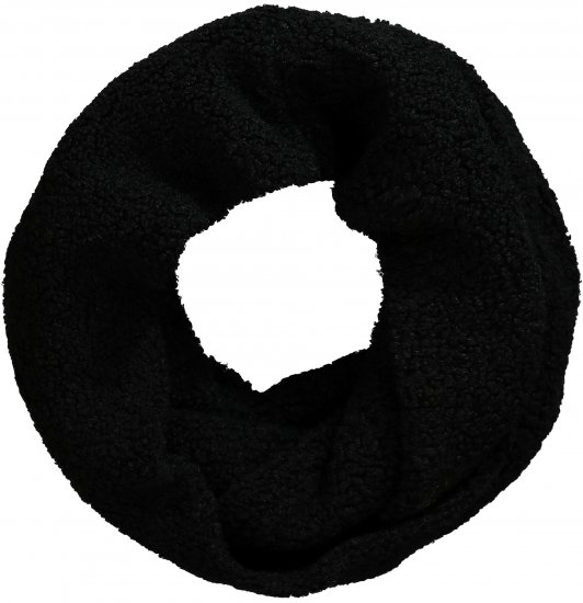 Ulla Popken Teddy Fleece Infinity Scarf Black - Doplnky - 