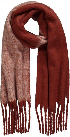 Ulla Popken Fringed Edge Boucle Scarf Orange - Doplnky - 