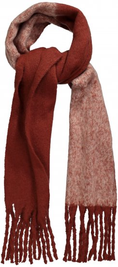 Ulla Popken Fringed Edge Boucle Scarf Orange - Doplnky - 