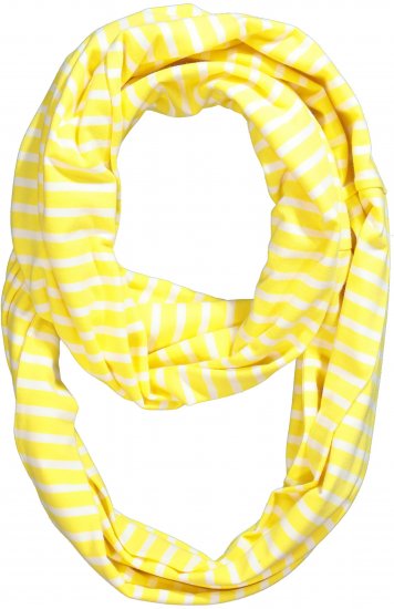 Ulla Popken Striped Infinity Scarf Lemon Yellow - Doplnky - 