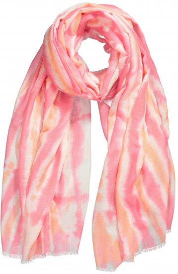 Ulla Popken Tie Dye Striped Scarf Magenta Pink - Doplnky - 
