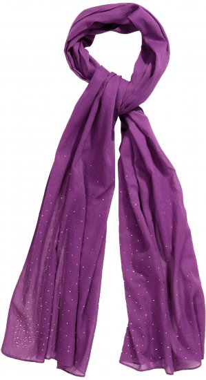 Ulla Popken Rhinestone Scarf Purple - Doplnky - 