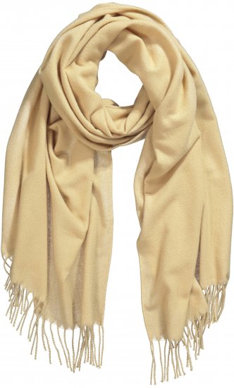 Ulla Popken Fringed Scarf Dark Putty - Doplnky - 