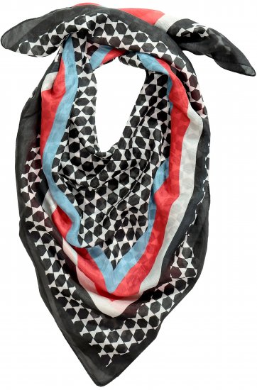 Ulla Popken Silk Scarf Black - Doplnky - 