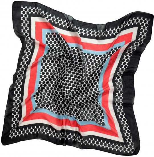 Ulla Popken Silk Scarf Black - Doplnky - 