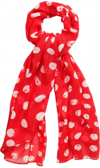 Ulla Popken Polka Dot Scarf Neon Red - Doplnky - 