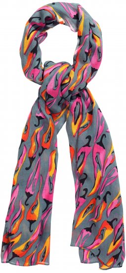 Ulla Popken Pepper Print Scarf Coral - Doplnky - 