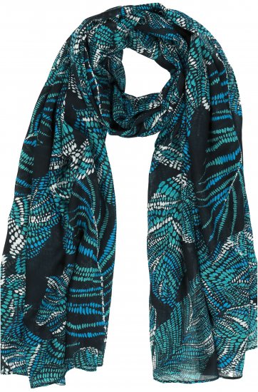 Ulla Popken Leaf Dot Scarf Navy - Doplnky - 