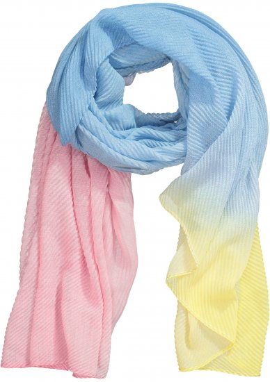 Ulla Popken Pleated Color Gradient Scarf Light Blue - Doplnky - 