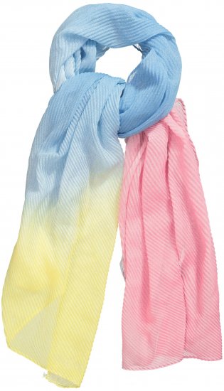 Ulla Popken Pleated Color Gradient Scarf Light Blue - Doplnky - 