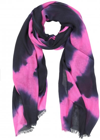 Ulla Popken Two Tone Fringed Hem Scarf Bold Pink - Doplnky - 