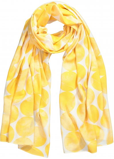 Ulla Popken Circle Print Scarf Yellow - Doplnky - 