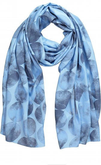 Ulla Popken Circle Print Scarf Blue - Doplnky - 