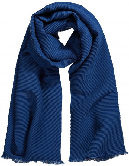 Ulla Popken Pleated Lightweight Scarf Dark Blue - Doplnky - 