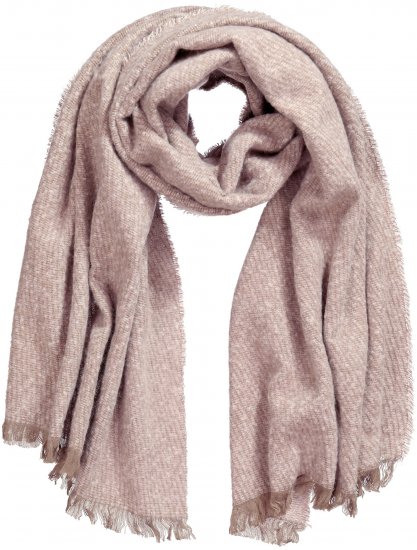 Ulla Popken Fringed Hem Knit Scarf Mocha Brown - Doplnky - 