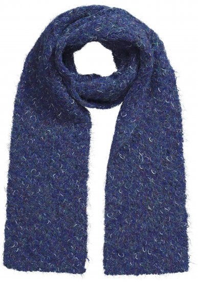 Ulla Popken Marled Mix Yarn Wool Blend Scarf Deep Aqua - Doplnky - 