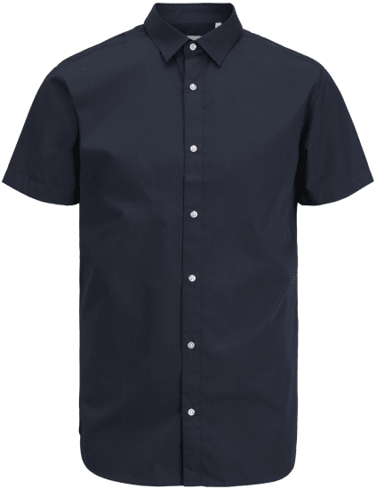 Jack & Jones JOE Shirt Short Sleeve Plain Casual Navy - Košele - Košele 2XL-10XL
