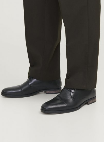 Jack & Jones Raymond Leather Shoes Anthracite - Pánske topánky 40-52 - 