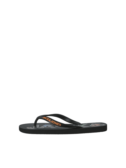 Jack & Jones Logo Palm Print Flip Flop Slippers Anthracite - Pánske topánky 40-52 - 