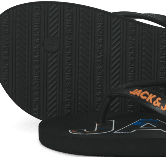 Jack & Jones Logo Palm Print Flip Flop Slippers Anthracite - Pánske topánky 40-52 - 