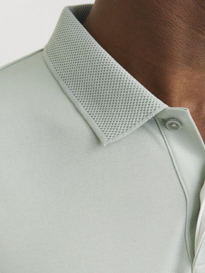 Jack & Jones Rodney Short Sleeve Polo Aqua Gray - Polokošele - Polokošele 2XL-8XL
