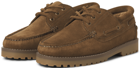 Jack & Jones Brooklyn Suede Boat Loafers Cognac - Pánske topánky 40-52 - 