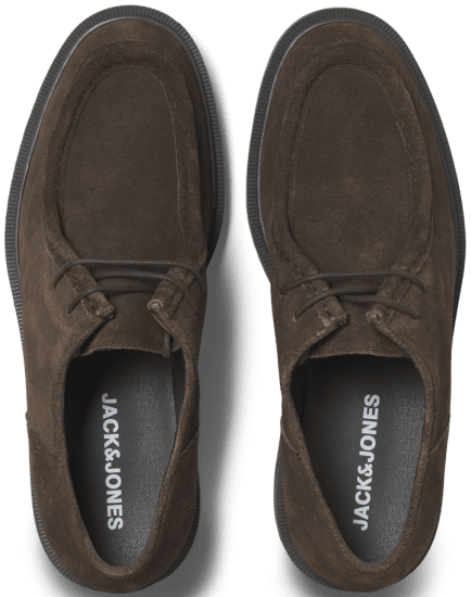 Jack & Jones Austin Suede Moc Brown Stone - Pánske topánky 40-52 - 
