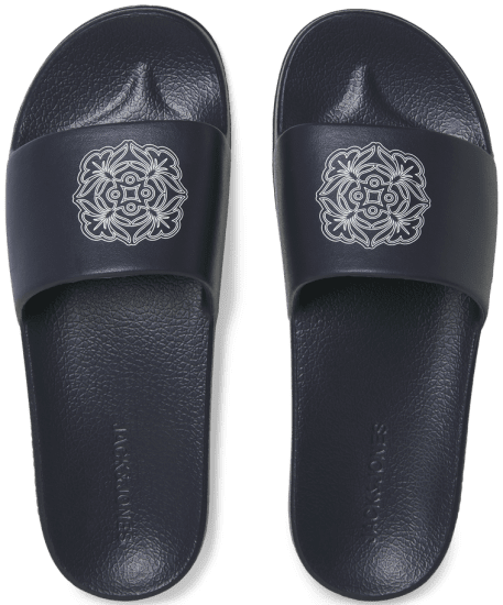Jack & Jones Flower Sliders Black - Pánske topánky 40-52 - 