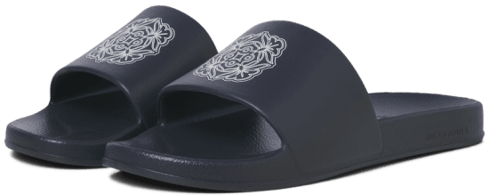 Jack & Jones Flower Sliders Black - Pánske topánky 40-52 - 