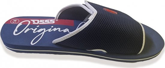 D555 DRAKE Slippers With Velcro Fastening Navy - Pánske topánky 40-52 - 
