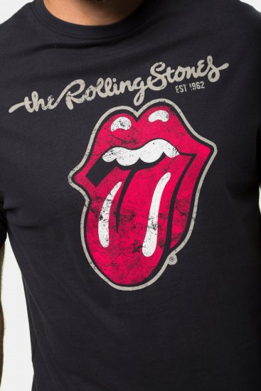JP1880 Rolling Stones Graphic Band Comfort Fit T-Shirt Black - Tričká - Nadrozmerné tričká - 2XL-14XL