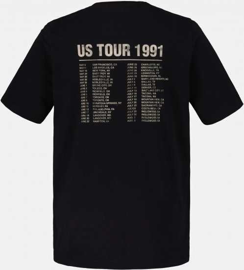 JP1880 Guns N’ Roses Skull Comfort Fit Band T-Shirt Black - Tričká - Nadrozmerné tričká - 2XL-14XL