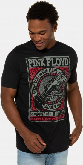 JP1880 Pink Floyd Retro Graphic Comfort Fit Band T-Shirt Black - Tričká - Nadrozmerné tričká - 2XL-14XL