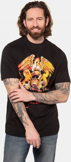 JP1880 Queen Graphic Comfort Fit Band T-Shirt Black - Tričká - Nadrozmerné tričká - 2XL-14XL