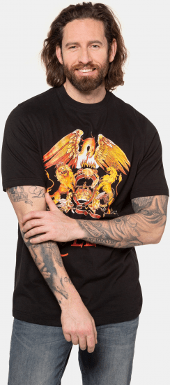 JP1880 Queen Graphic Comfort Fit Band T-Shirt Black - Tričká - Nadrozmerné tričká - 2XL-14XL