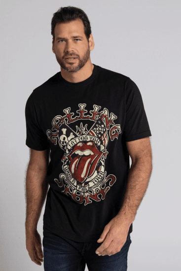 JP1880 Rolling Stones Graphic Comfort Fit Band T-Shirt Black - Tričká - Nadrozmerné tričká - 2XL-14XL